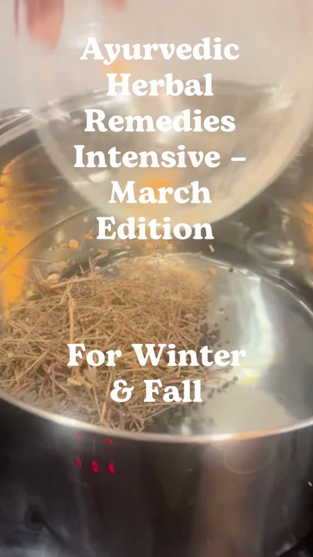 Ayurvedic Herbal Remedies Intensive – March Edition Ayurvedic Herbal Remedies Intensive – March Edition