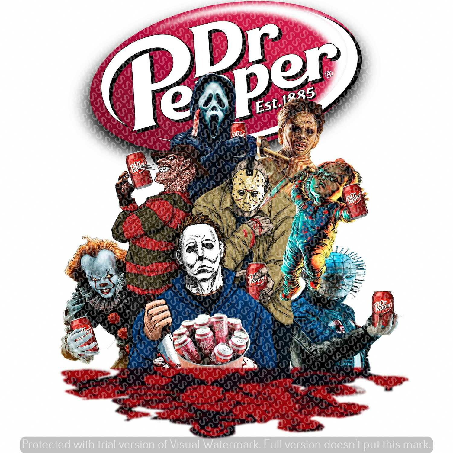 Digital File Halloween Characters - Dr. Pepper