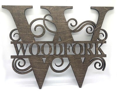 Personalized Monogrammed Wood Sign