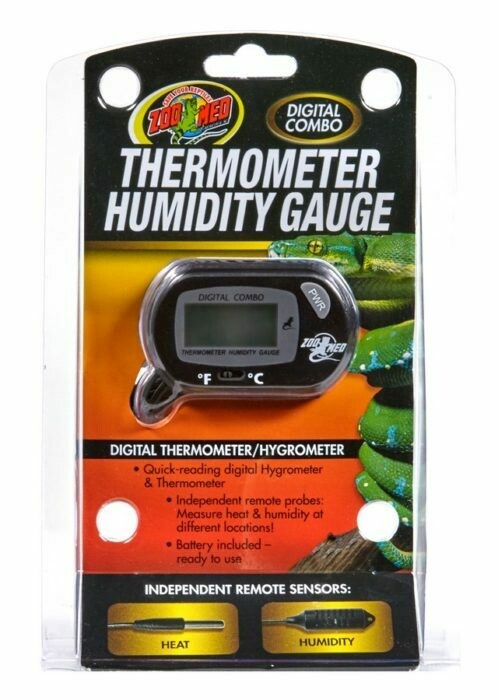 ZOO MED-THERMOMETER/HUMIDITY GAUGE