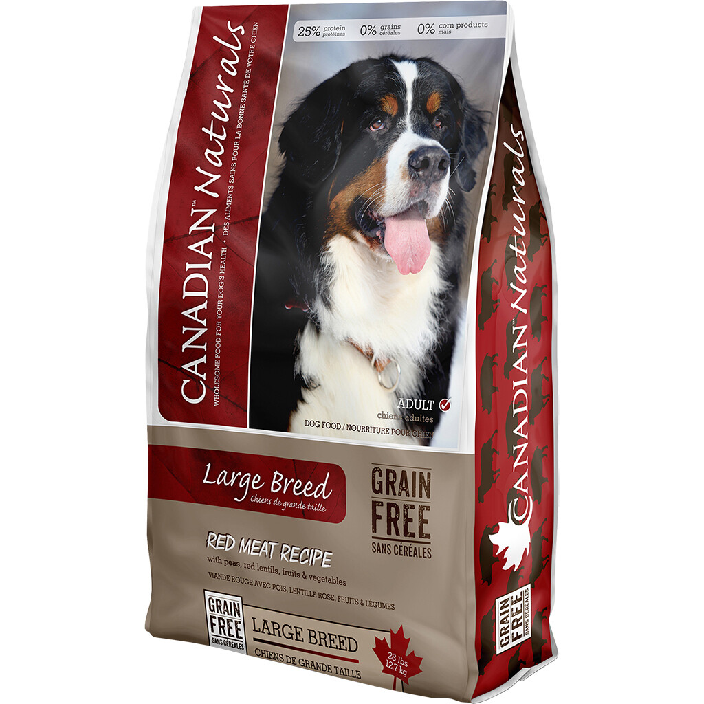 CANADIAN NATURALS DOG RED MEAT LG BREED 12.7KG.