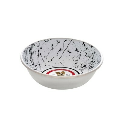 DOGIT STAINLESS STEEL BOWL BLACK &amp; WHITE 350ML.