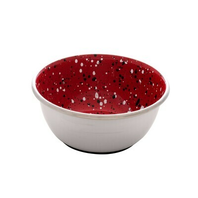 DOGIT STAINLESS STEEL BOWL RED SPECKLE 950ML.