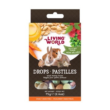 LIVING WORLD SM ANIMAL DROPS - MULTI MIX 75G.