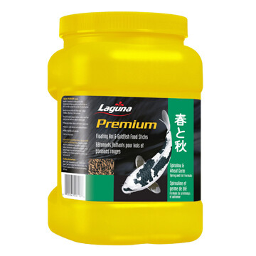 LAGUNA PREMIUM KOI & GOLDFISH FLOATING FOOD STICK - SPIRULINA & WHEAT GERM 300 g (10.5 oz)