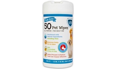PIB PET CLEANING WIPES 50CT.