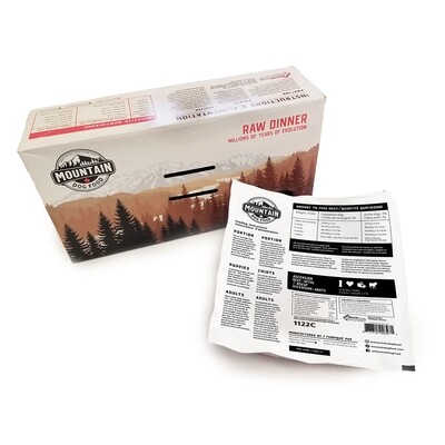 MOUNTAIN DOG FOOD FROZEN BEEF/OFFAL 6/2LB CASE.