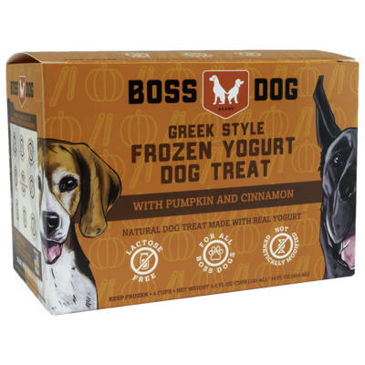 BOSS DOG YOGURT PUMPKIN & CINNAMON 4PK/104ML.