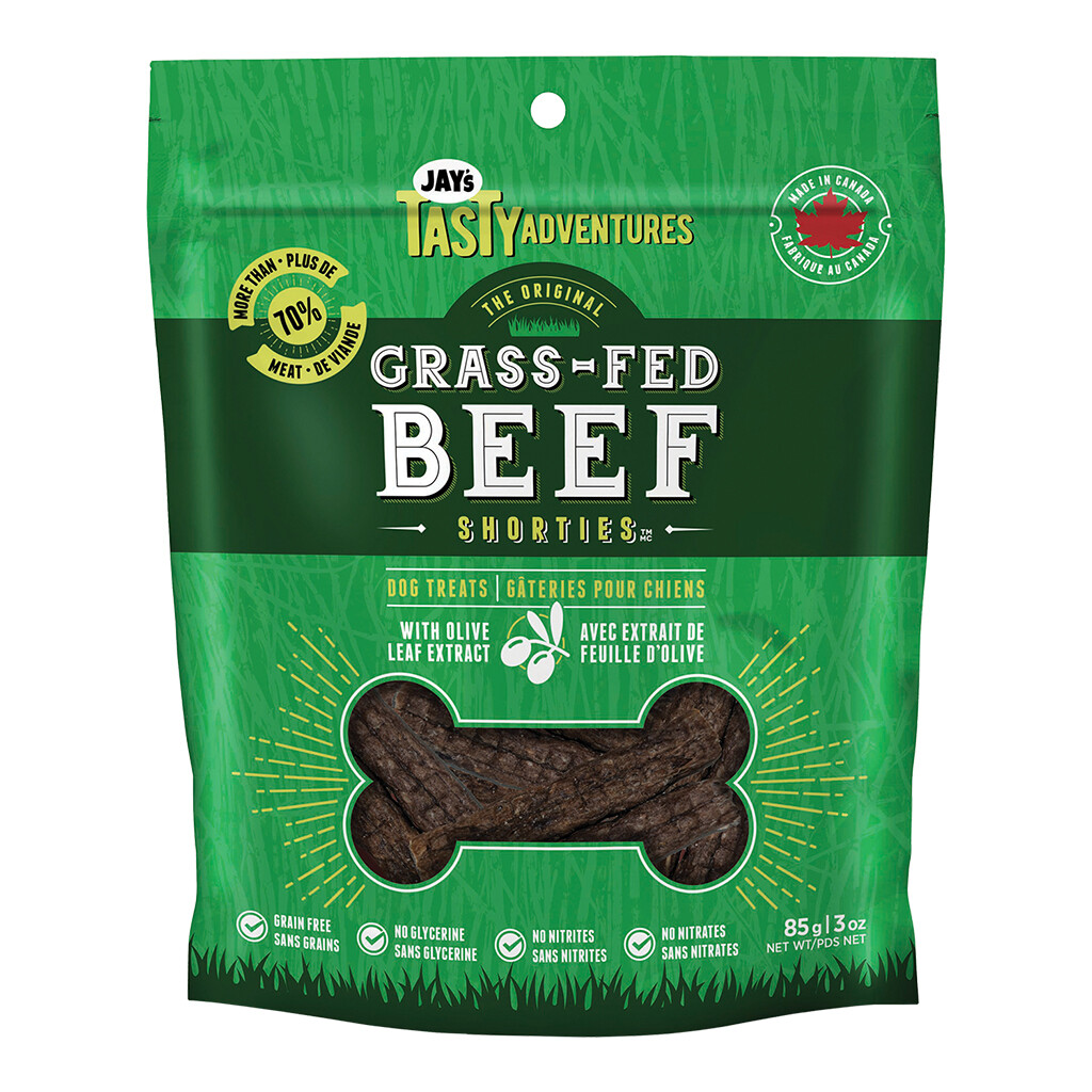 JAYS GRASS FED BEEF SHORTIES 85GM.