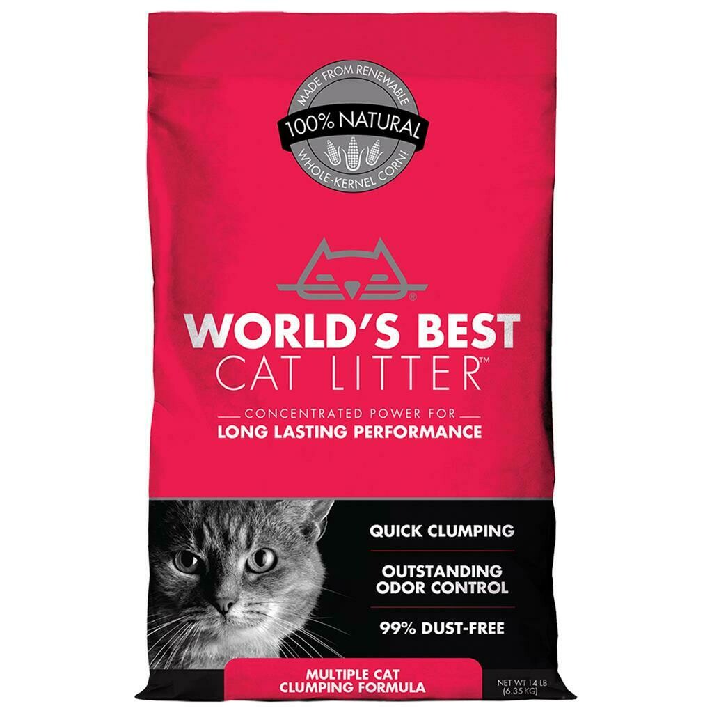 WORLDS BEST MULTICAT CLUMPING LITTER 6.35KG.