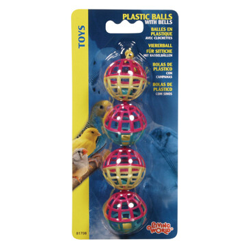 LIVING WORLD PLASTIC BALLS W/ BELLS.