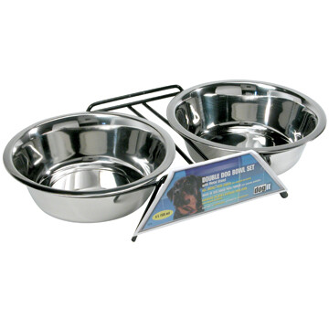 DOGIT SS DOUBLE BOWL XL 2 X 2L.