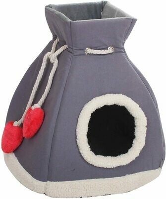 PET PALS COVE CABANA BED FLEECE & HEART.