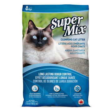 CAT LOVE SUPER MIX UNSCENTED CLUMPING LITTER 7.5KG.