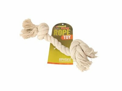 GOOD DOG NATURAL 2 KNOT ROPE TOY 7".