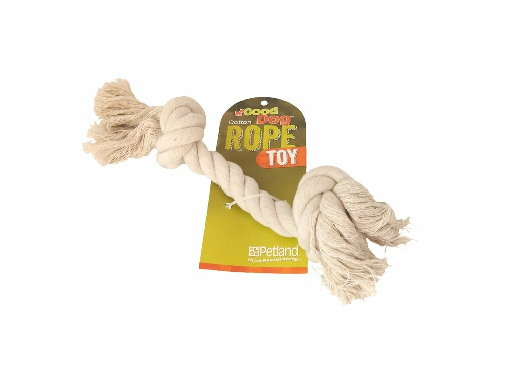 GOOD DOG NATURAL 2 KNOT ROPE TOY 5"