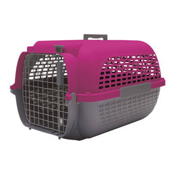 DOGIT VOYAGEUR CARRIER FUCHSIA/CHARCOAL - MED (22X14.8X12)