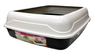 HERE KITTY DELUXE LITTER PAN W/RIM LARGE