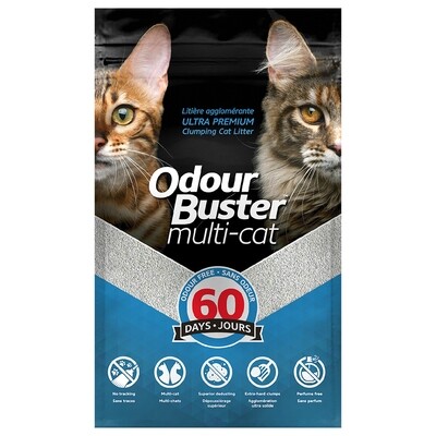ODOUR BUSTER CONTROL MULTI-CAT CLUMPING LITTER 12
KG.