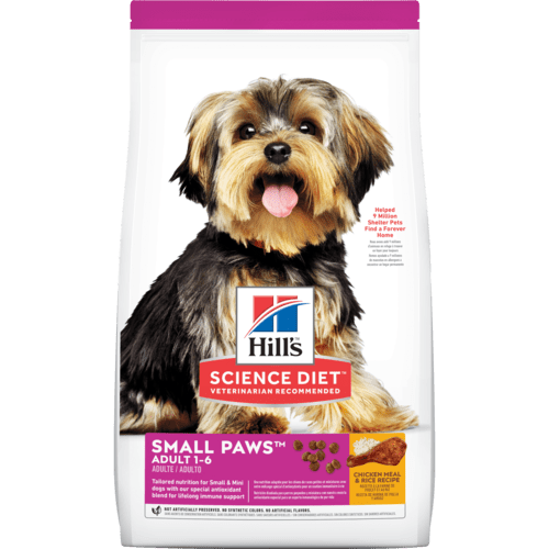 HILL'S SD DOG ADULT SM PAWS CKN MEAL 4.5LBS