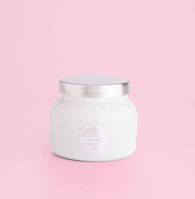 CBlue Volcano White Petite Candle
