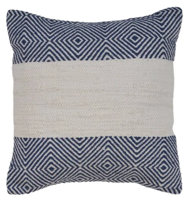 LRHome 18X18 Pillow - Blue/White