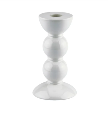 Addison Ross 14cm Bobbin Candle Stick White