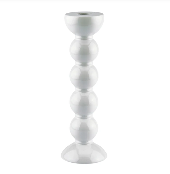 Addison Ross 24cm  Bobbin Candle Stick White