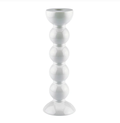 Addison Ross 24cm  Bobbin Candle Stick White