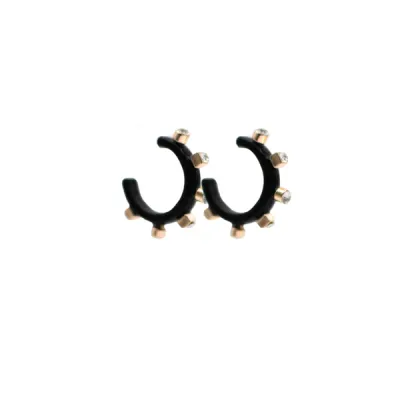 Metal Huggie-Black