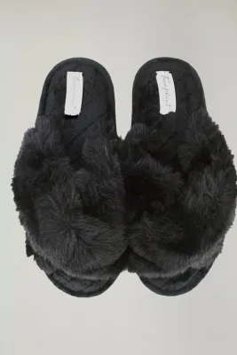 FpD Furry Slides Black