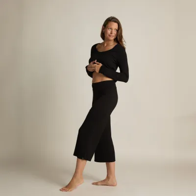 FpD Wide Leg Capri Black