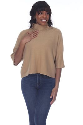 Mock Neck Sweater - Camel