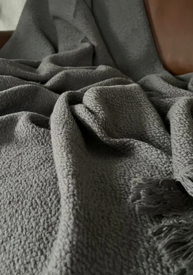 Blissful Bamboo Throw - Deep Grey