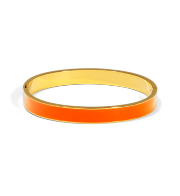 Color Pop Hinged Bangle-Orange