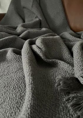 Blissful Bamboo Throw - Deep Grey