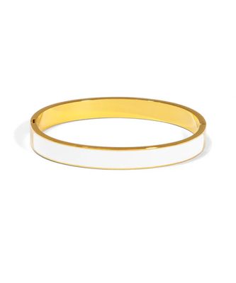 Color Pop Hinged Bangle-White Color Pop Hinged Bangle-White