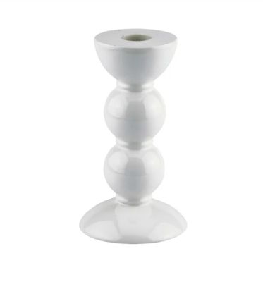 Addison Ross 14cm Bobbin Candle Stick White Addison Ross 14cm Bobbin Candle Stick White