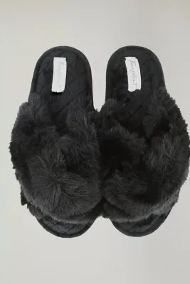 FpD Furry Slides Black