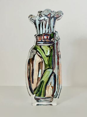 Golf Clubs Acrylic Block