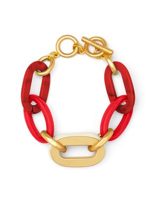 Resin Link Bracelet-Red