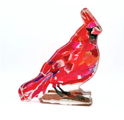 Visiting Cardinal Acrylic