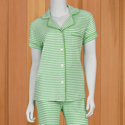 Striped Pima Knit Capris