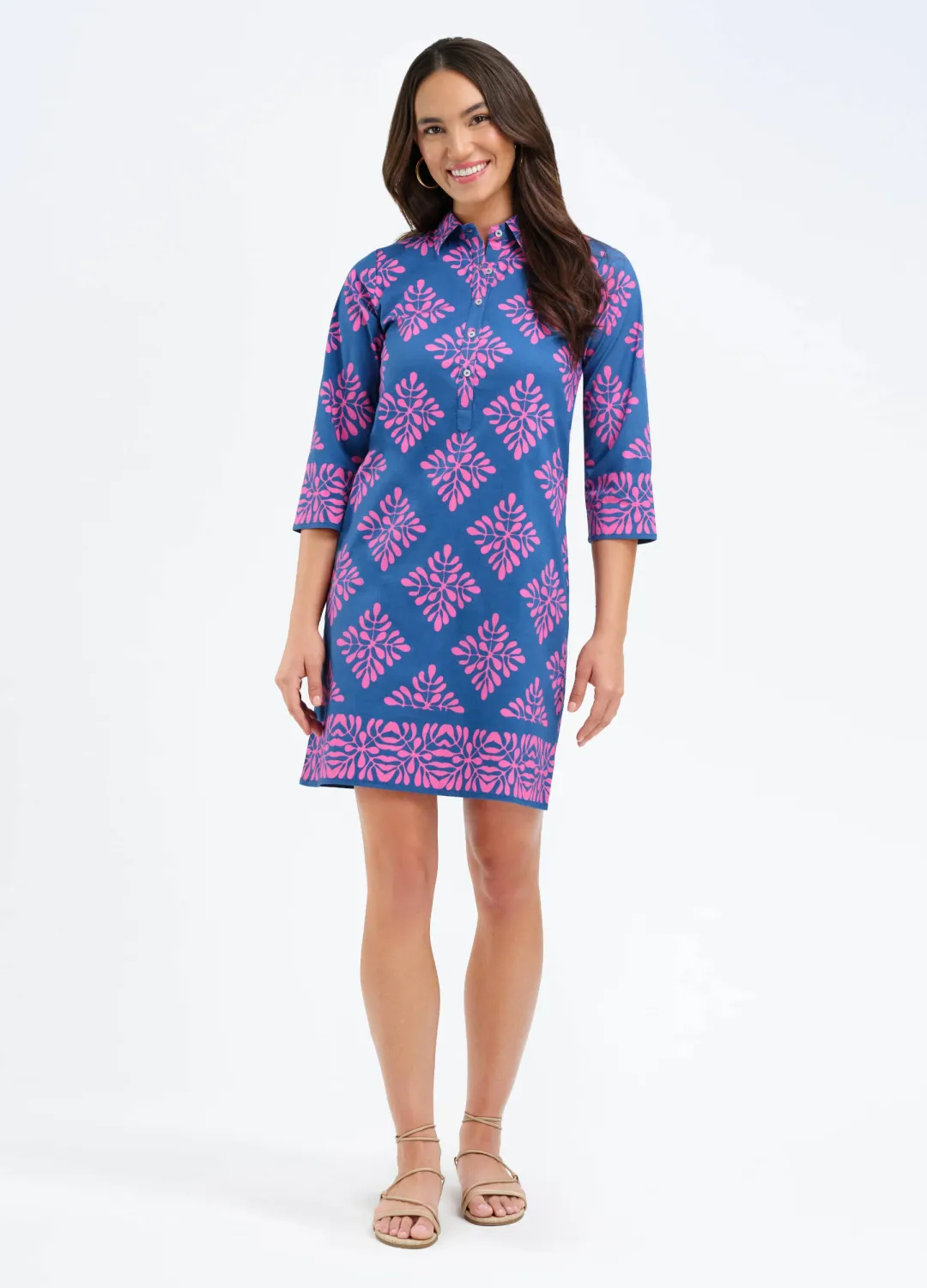 Charlie Shirtdress-Navy