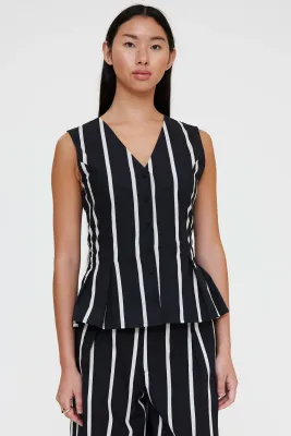 Black Stripe Vest