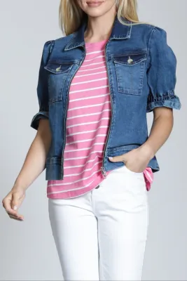 Zip Front Denim Jacket