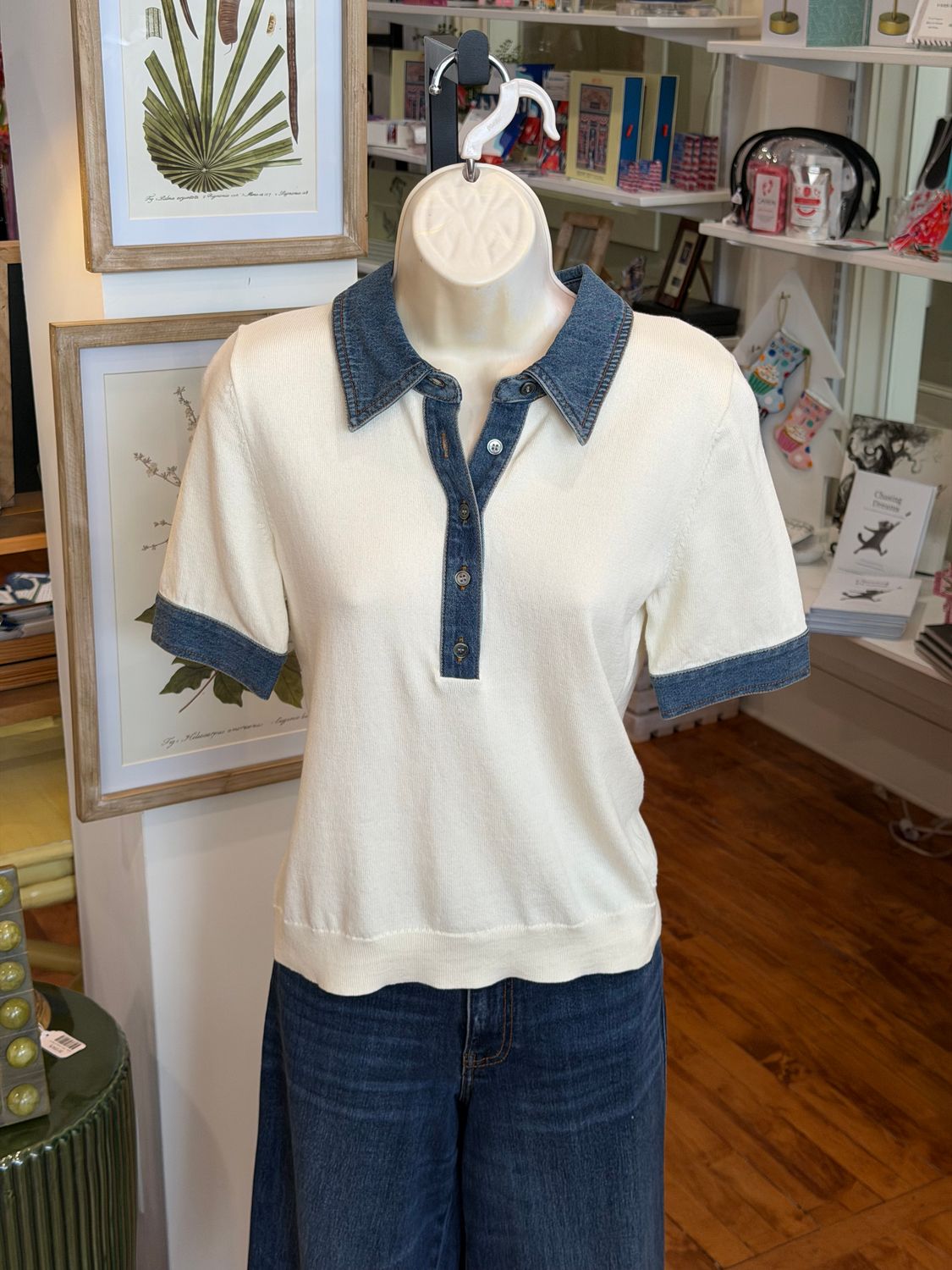 Denim Trim Polo