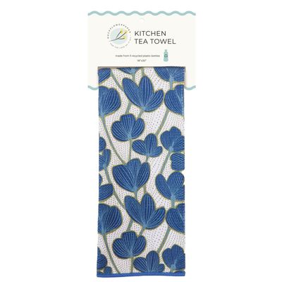 Blue Poppy Eco Kitchen Tea Towel Blue Poppy Eco Kitchen Tea Towel