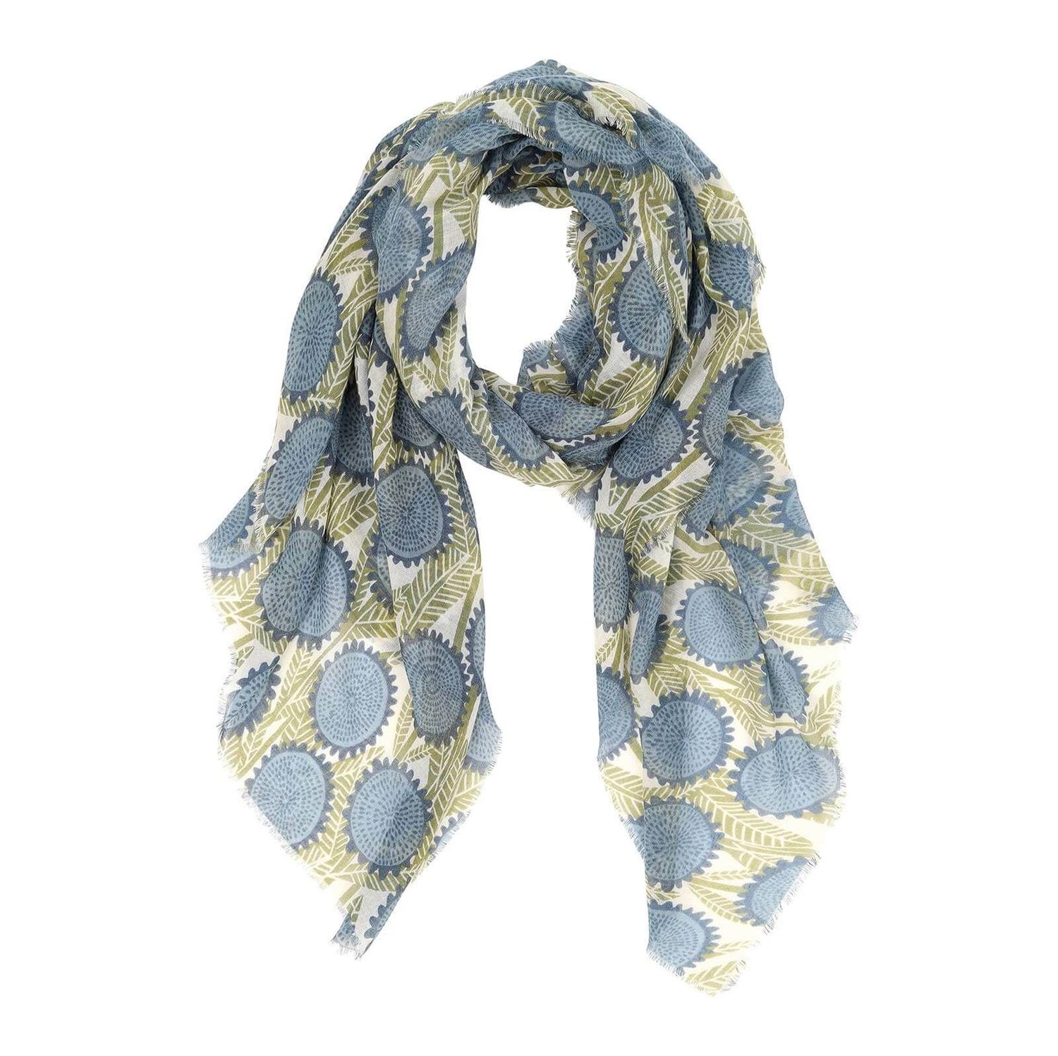Poppy Blue Featherweight Scarf