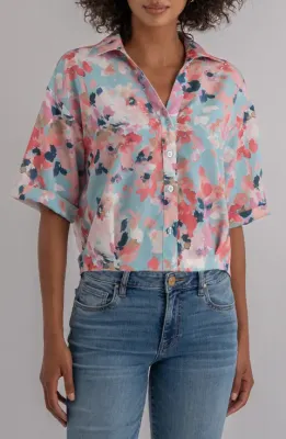 Donna Floral Cropped Top